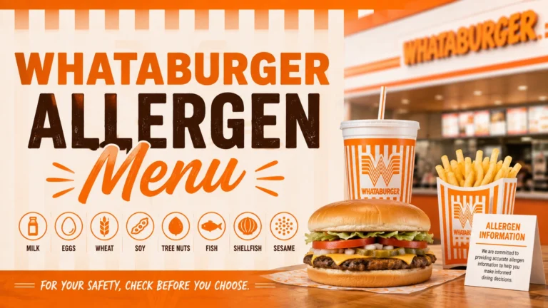 Whataburger Allergen menu