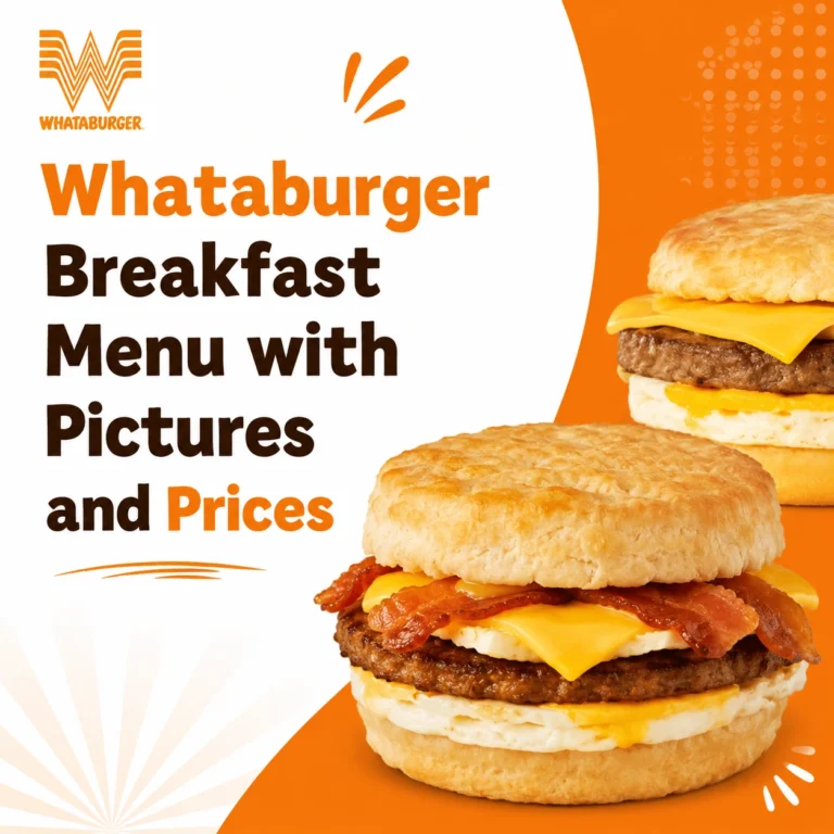 Whataburger breakfast menu with pictures